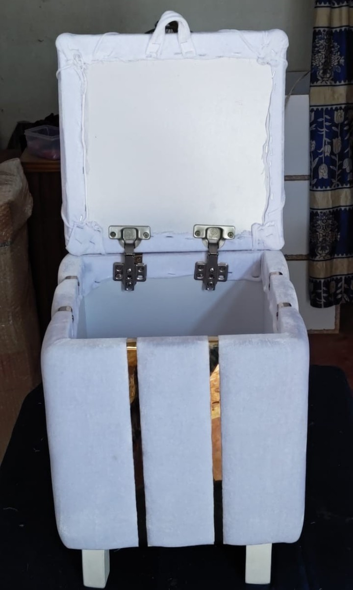Golden SS Step Design Storage Stool - Image 4