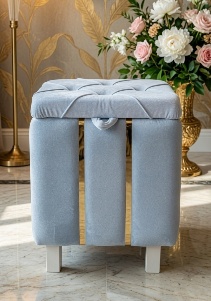 Golden SS Step Design Storage Stool